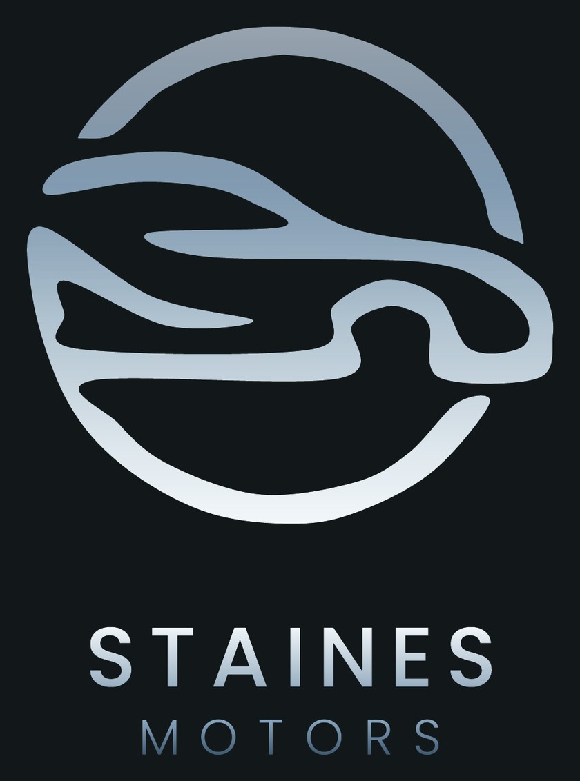 Staines Motors &mdash; silver car emblem